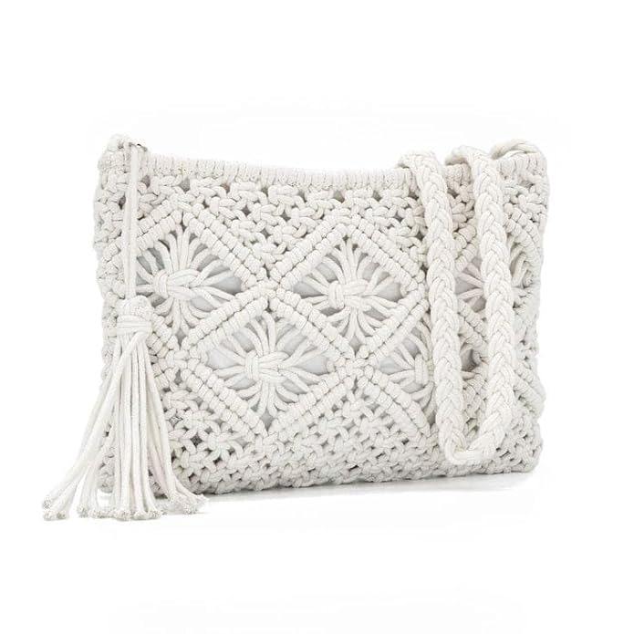 Modern Boho Frill Crochet Tote Bag