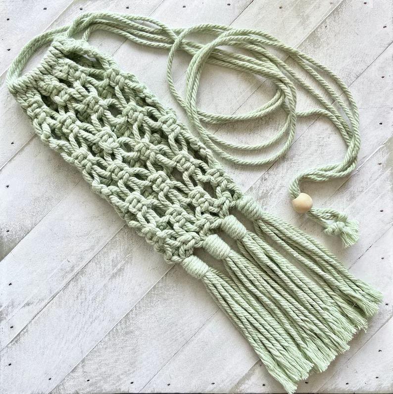 Macramé Phone Sling Bag, Custom Size Crossbody Phone Pouch