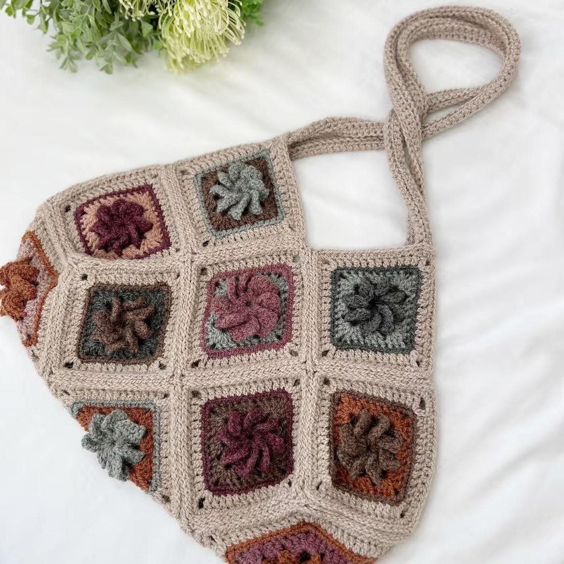 Customizable Handmade Crochet Shoulder Bag