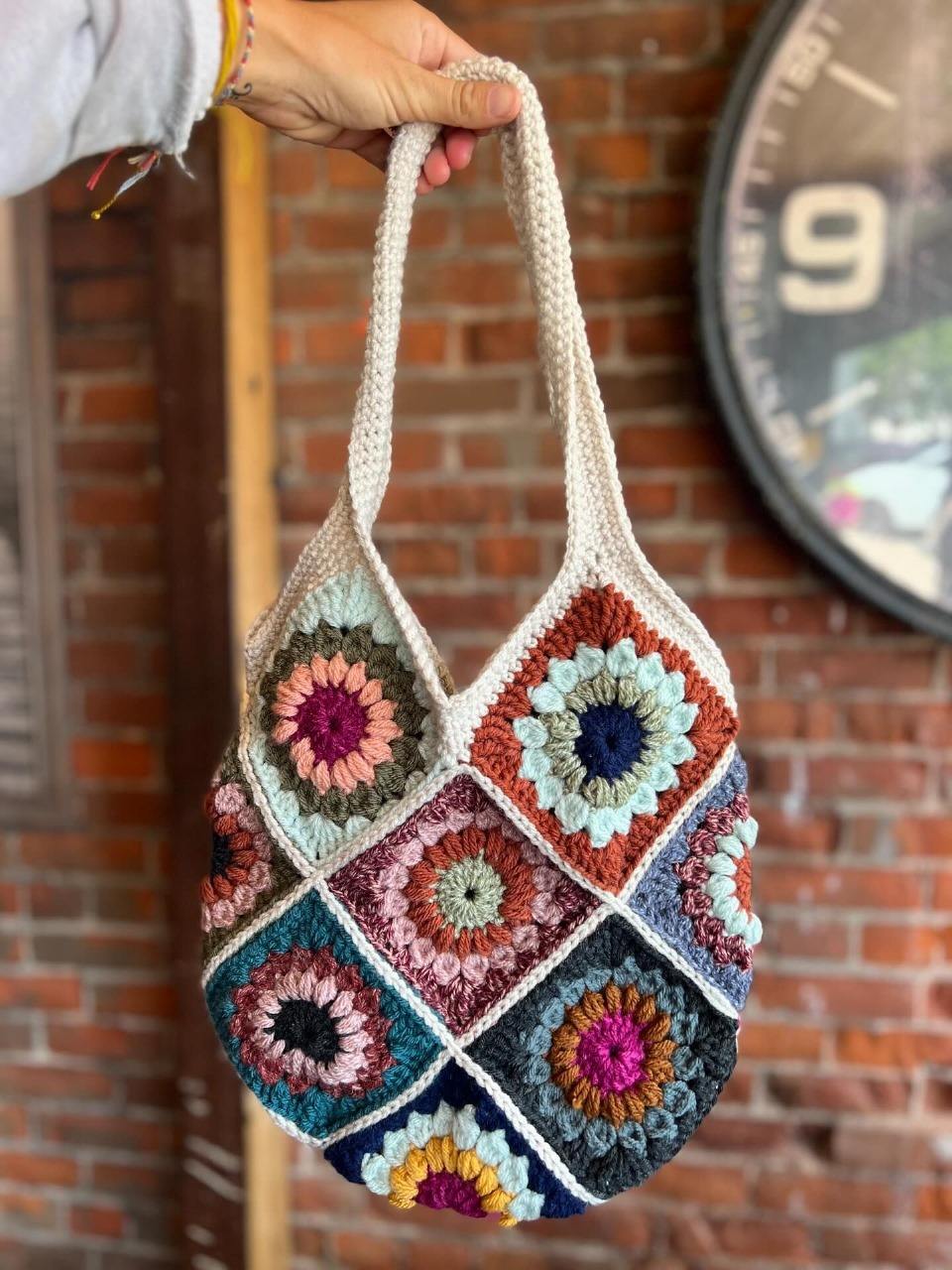 Customizable Handmade Crochet Shoulder Bag