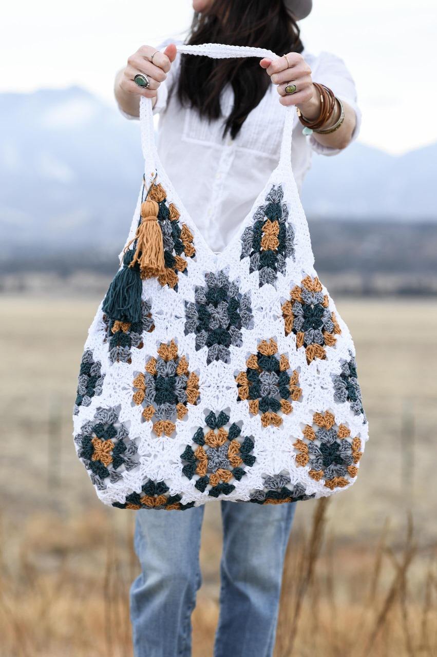 Customizable Handmade Crochet Shoulder Bag