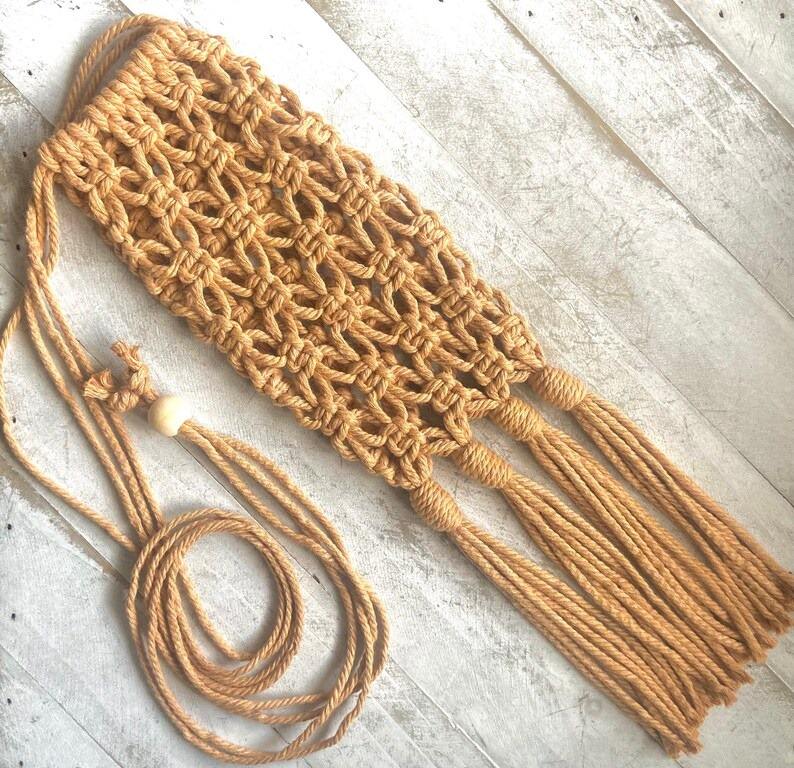 Macramé Phone Sling Bag, Custom Size Crossbody Phone Pouch