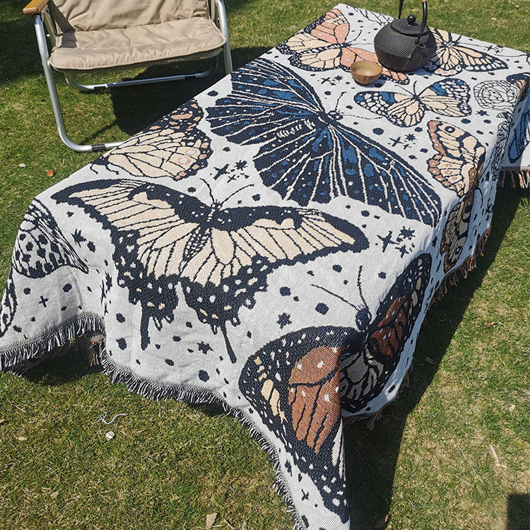 Custom Logo Woven Throw Blanket