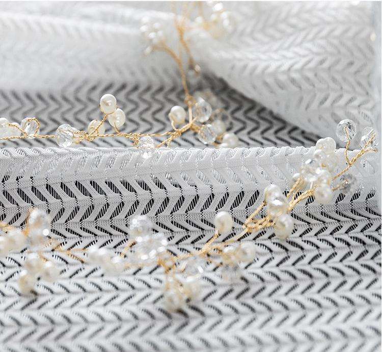 Modern Geometric Lace Knitted Sheer Curtains