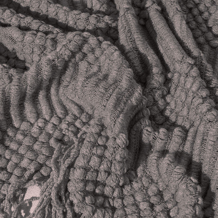 Ultra Soft Bohemian Tassel Knit Throw Blanket