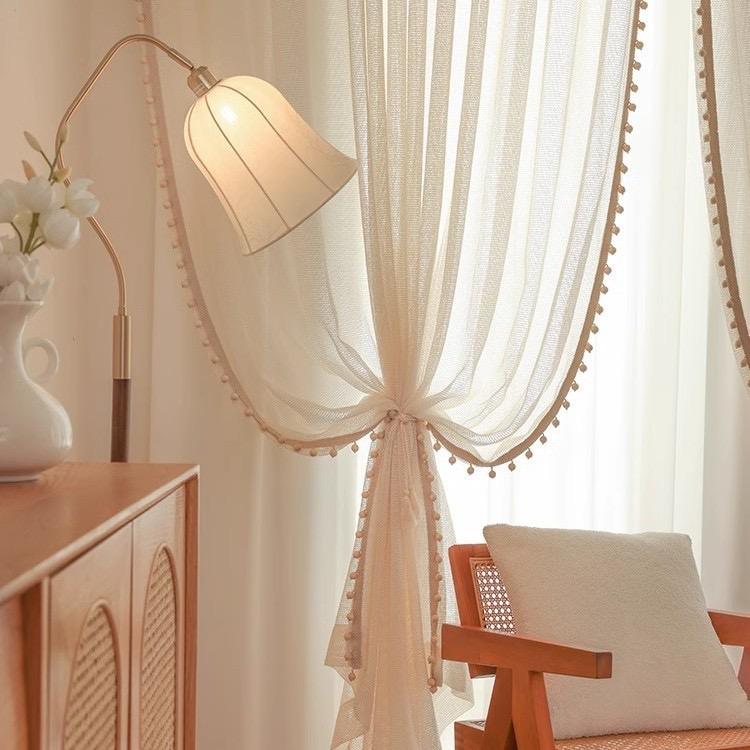 Modern Sheer Mesh Fabric Window Curtains