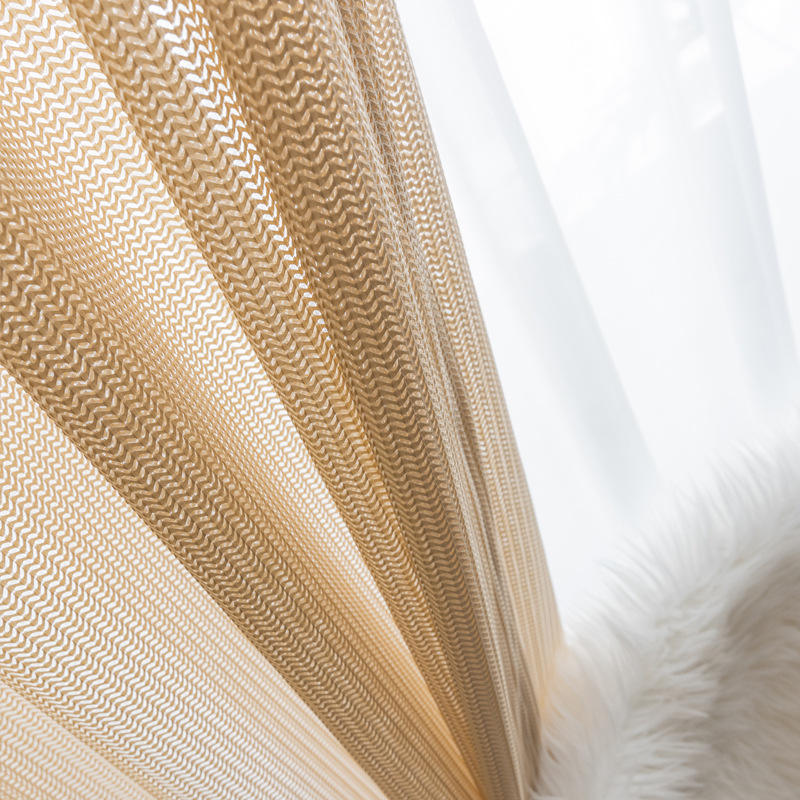 Modern Geometric Lace Knitted Sheer Curtains