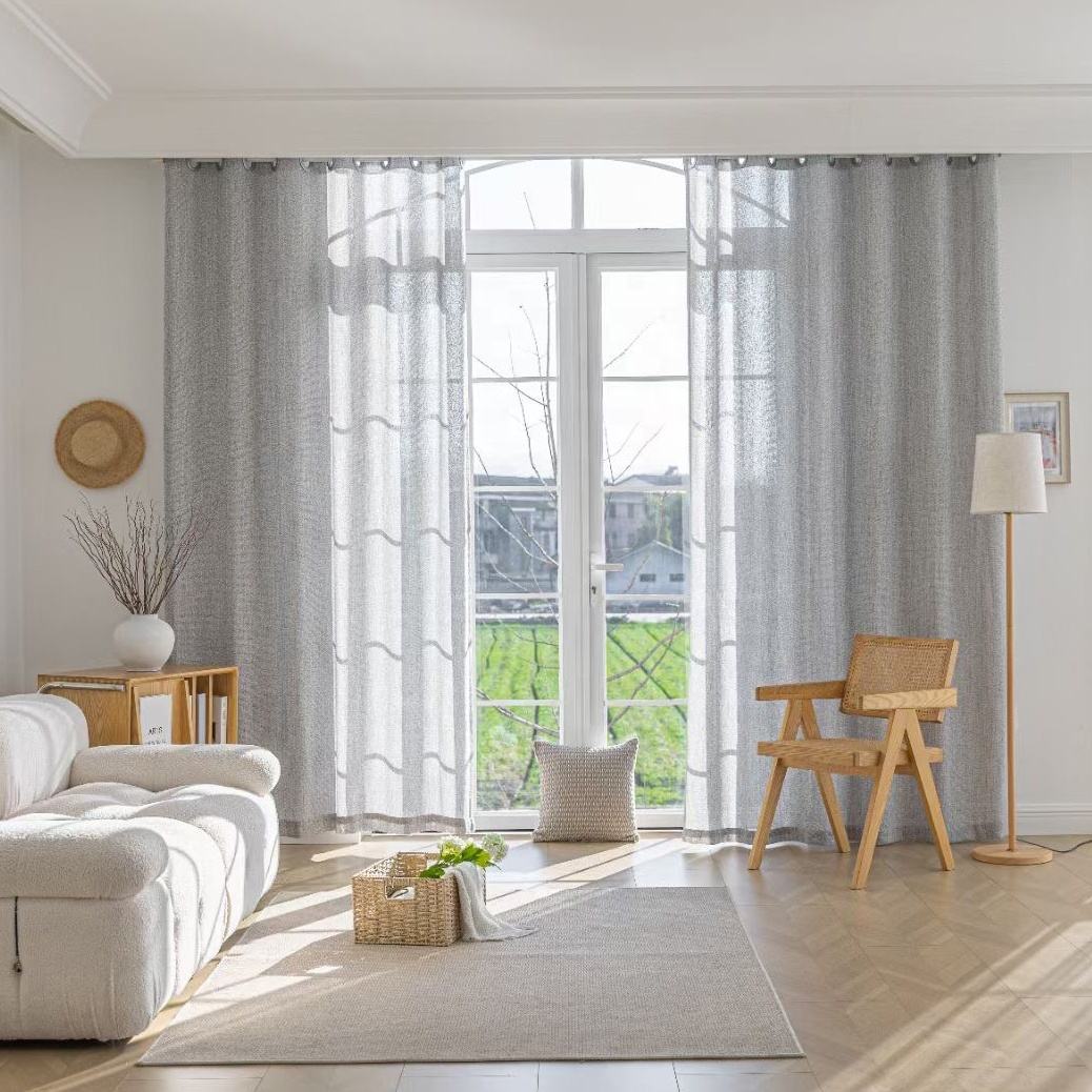 Luxury Faux Wool Sheer Curtains