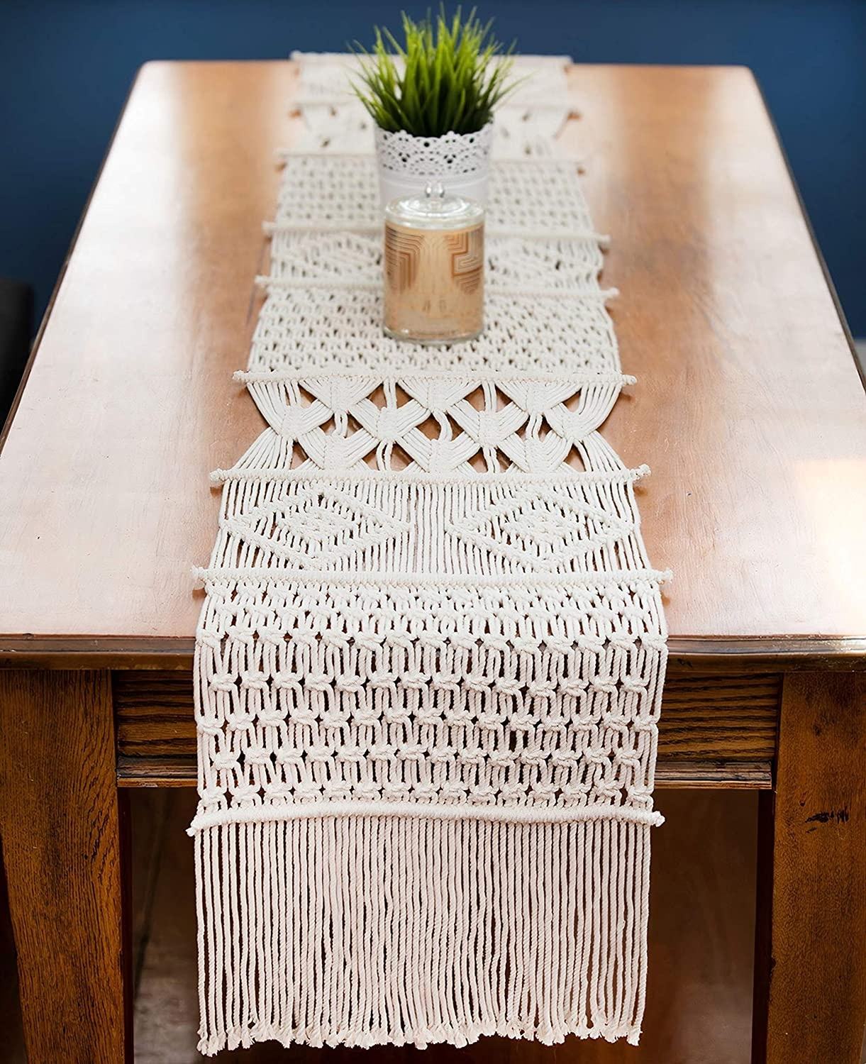 Macrame Table Runner, Handmade Boho Wedding Table Linen