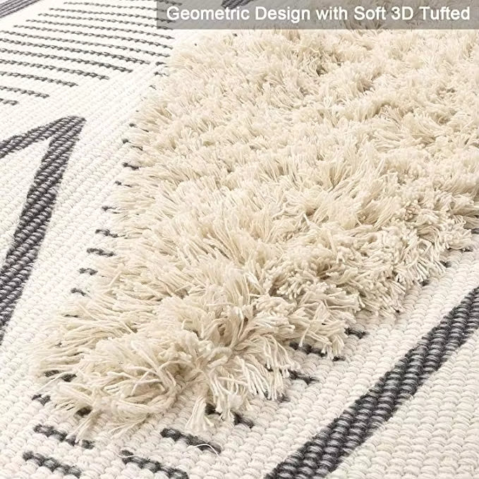 Handwoven Boho Tufted Runner Rug