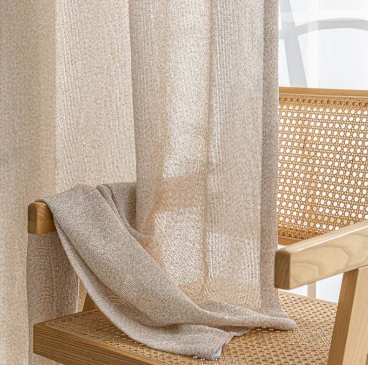Luxury Faux Wool Sheer Curtains
